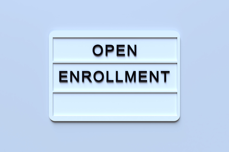 Open Enrollment Sign.